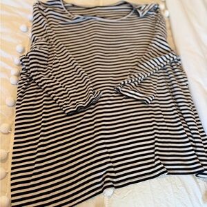 Lane Bryant Black and White Striped Top